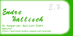 endre wallisch business card